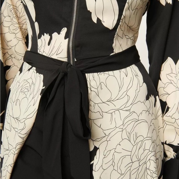 🌟NEW🌟 Floral Retro Style Jumpsuit with Skirt Overlay - Picture 3 of 12